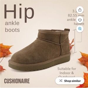 Cushionaire Cozy Brown Taupe Winter Boots for Women Brand New Bever Worn)